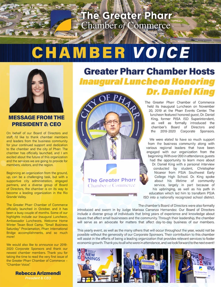 The Greater Pharr Chamber of Commerce - Chamber Voice