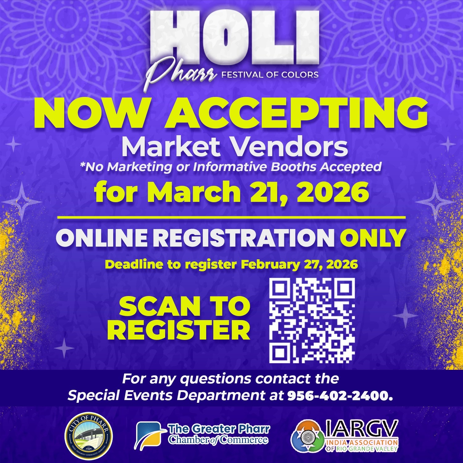 Updated HOLI Vendor Flyer Updated HOLI Vendor Flyer