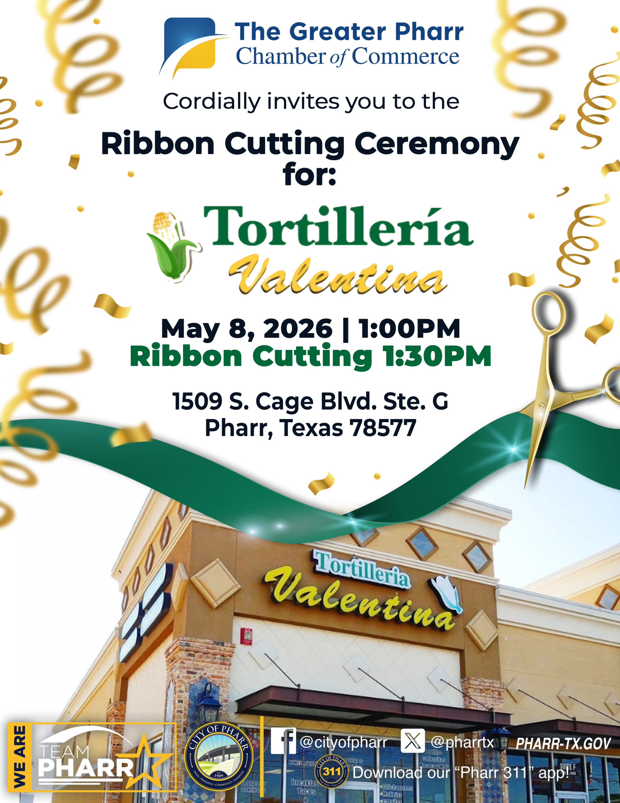 flyer that details event location as 1509 south cage boulevard suite G and event time as 1 o'clock PM